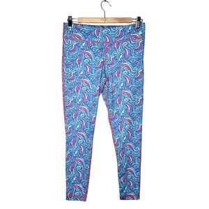 Vineyard Vines Girl’s Swirly Seahorse Pull-On Performance Leggings Size 16 XL